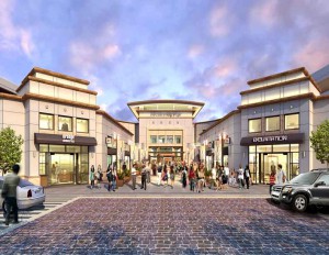 Rendering of the entry to Mall at Bay Plaza